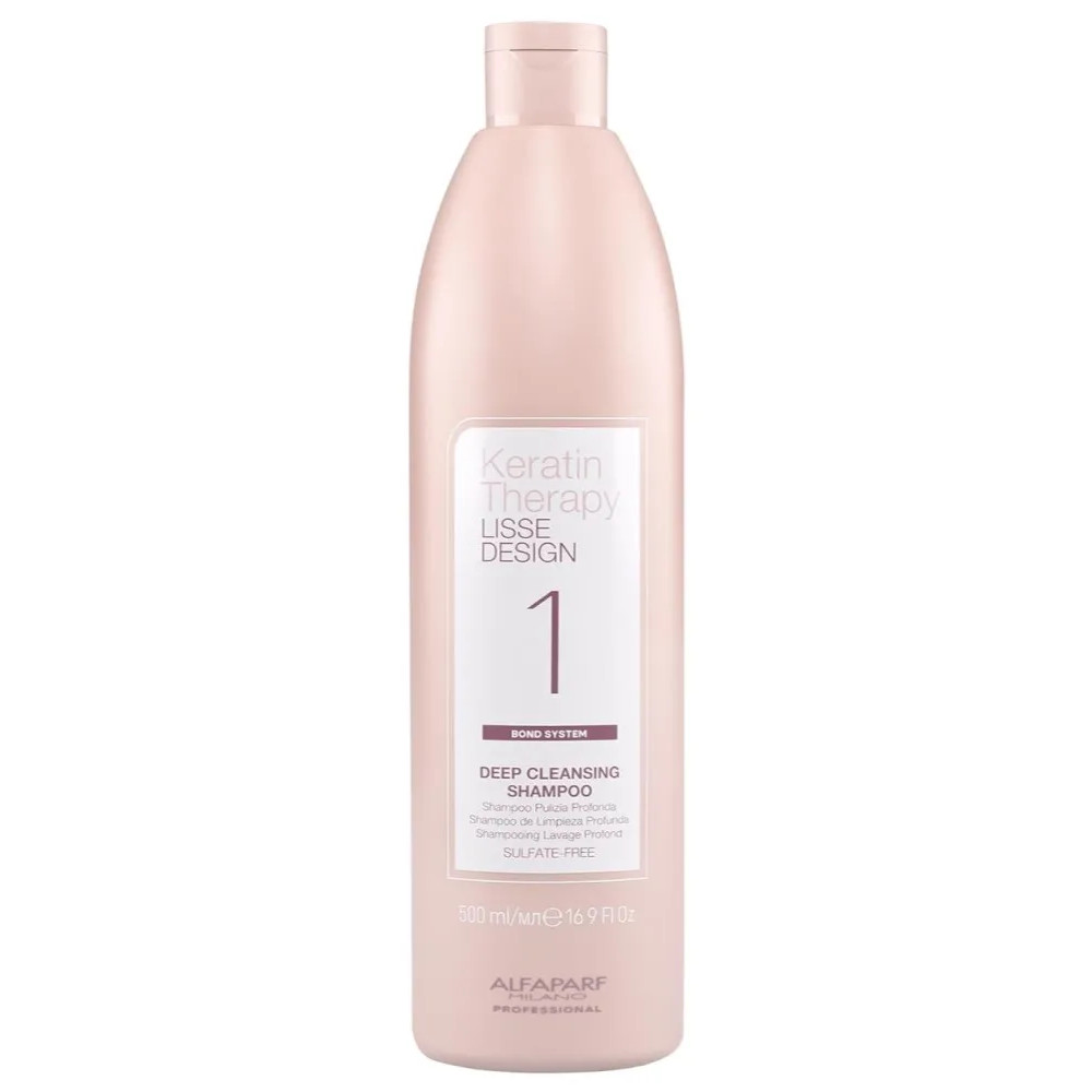 Alfaparf Milano Lisse Design Keratin Therapy dziļi attīrošs šampūns Nr. 1, 500 ml